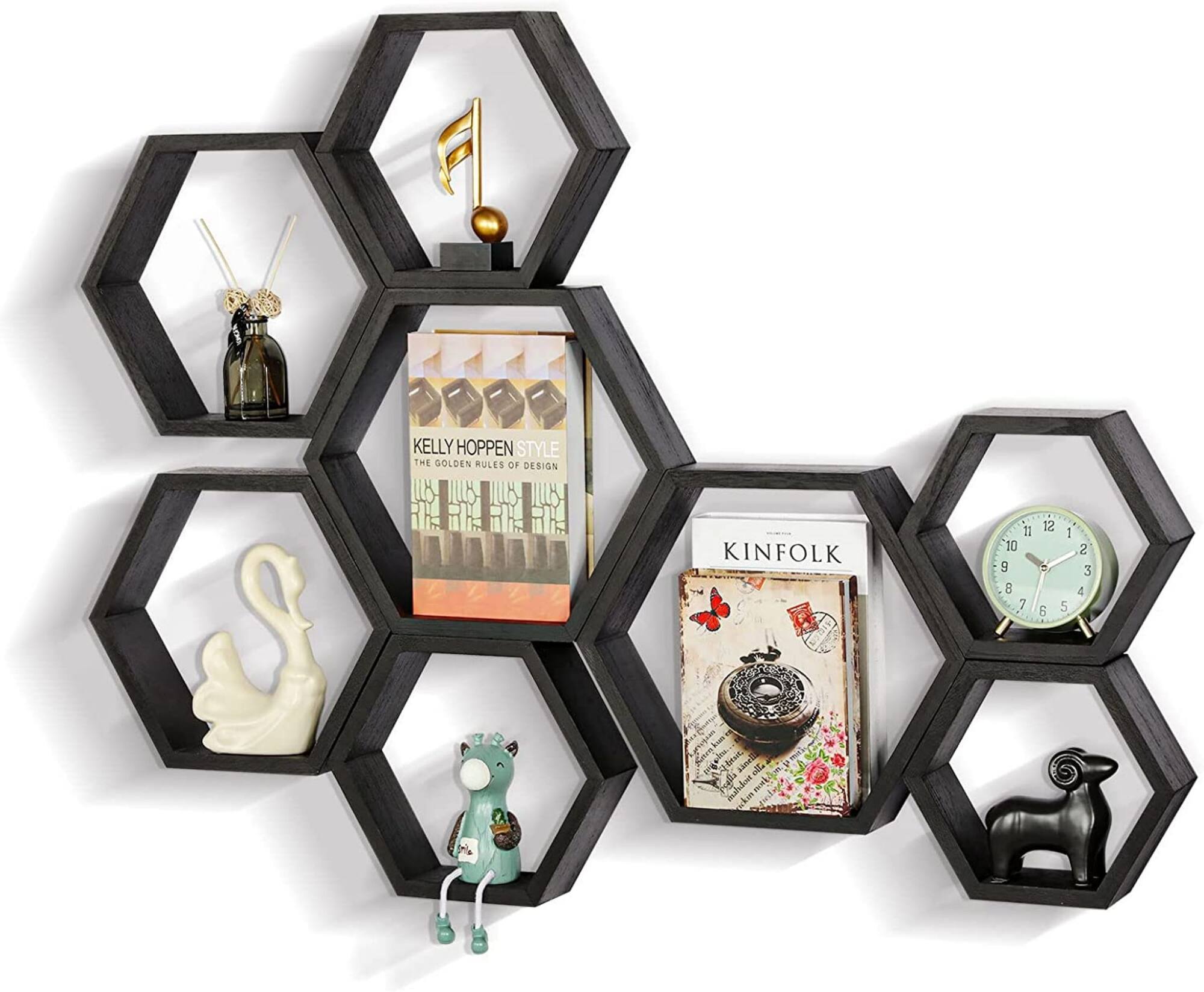 NEX™ Hexagon Honeycomb Floating Shelves Set